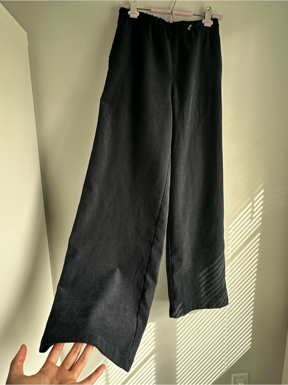 Navy Wide Leg Drawstring Pants XS